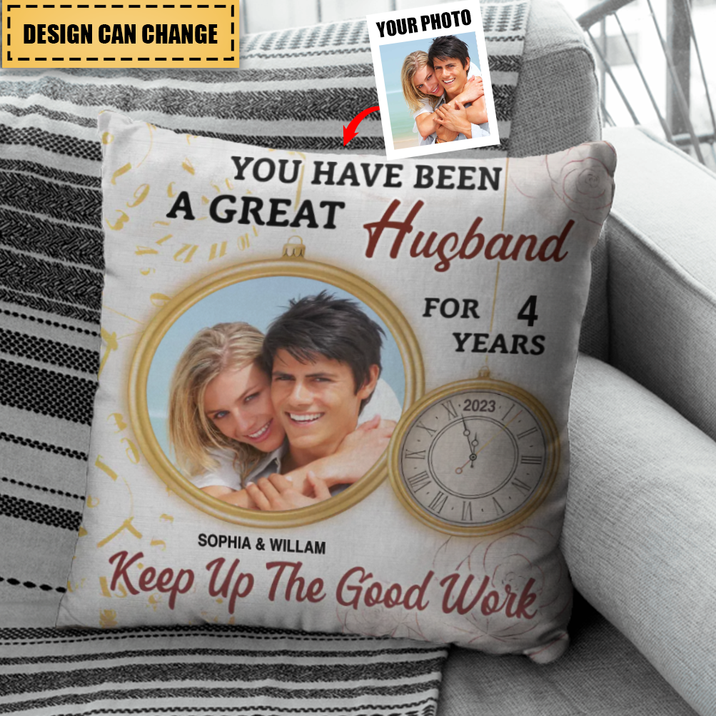 Custom Photo Keep Up The Good Work - Gift For Couples - Personalized Pillow