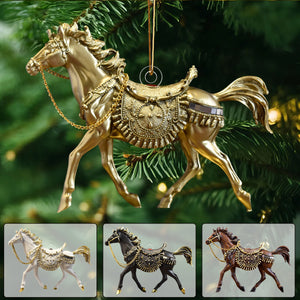 Vintage Running Horse Sculpture: Symbol of Power and Prosperity