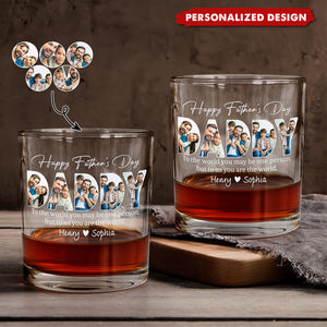 To Me You Are The World-Personalized Whiskey Glass-Father's Day Gift For Dad, Husband