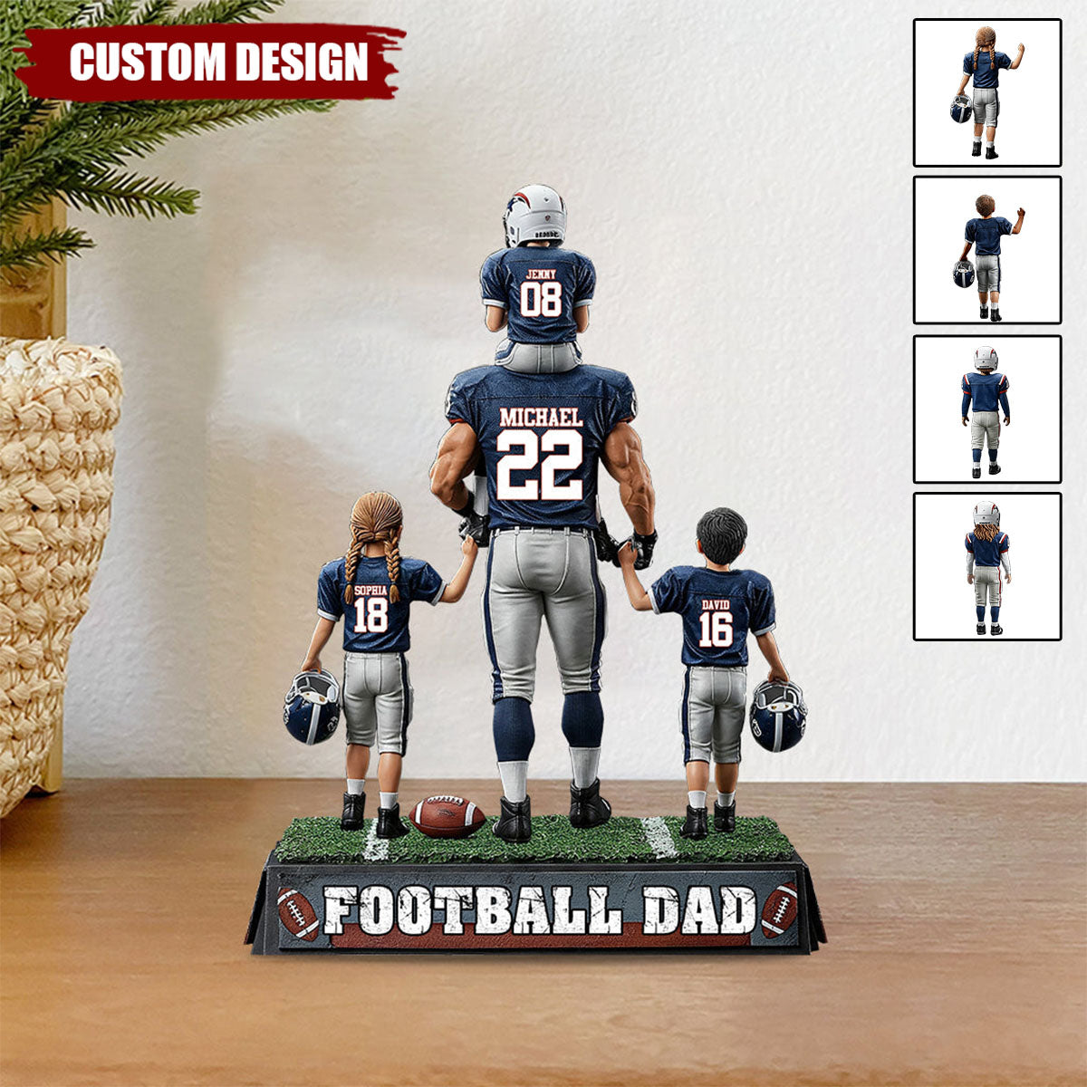 Football Dad - Personalized Football Custom Shaped Acrylic Plaque