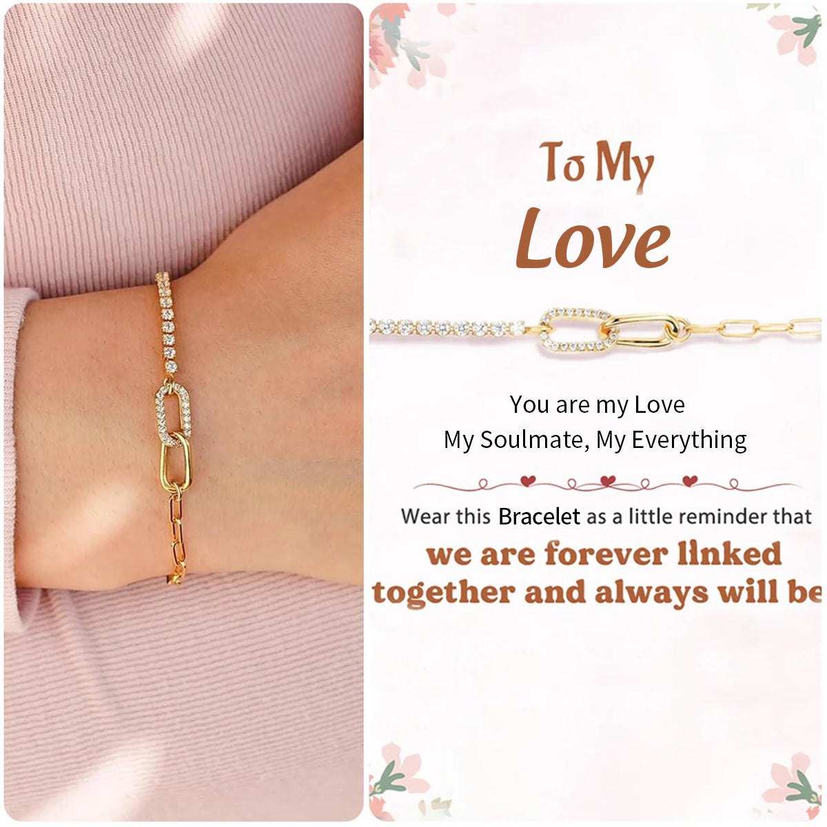 For My Love - Double Link Circle Bracelet