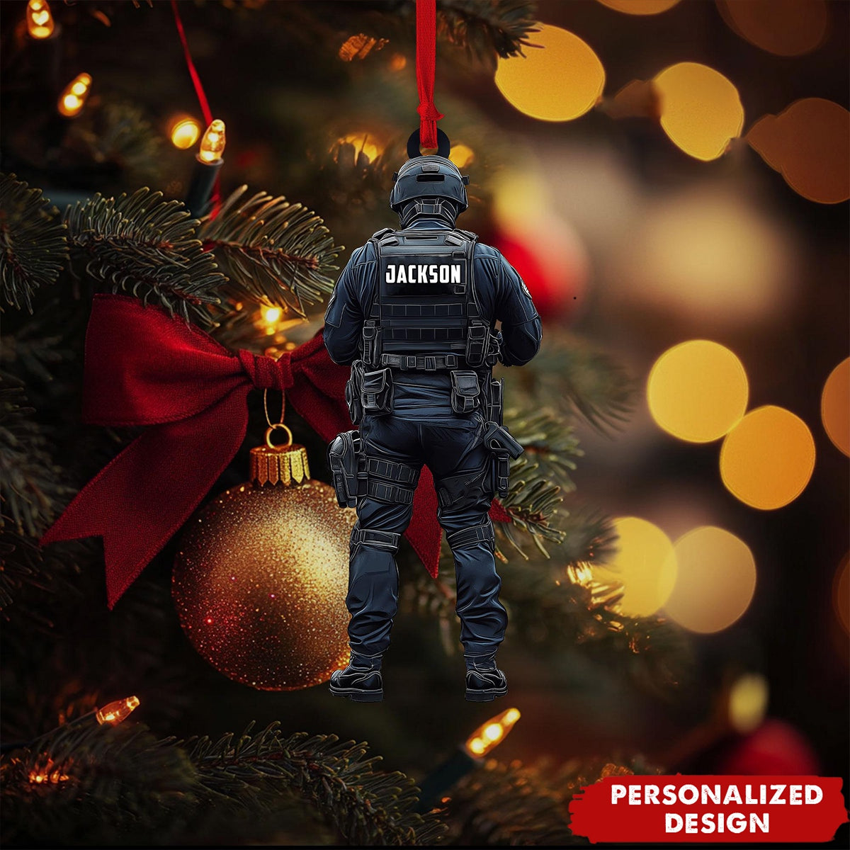 Personalized Police Ornament-Gift for Dad,Husband-2024 New Release