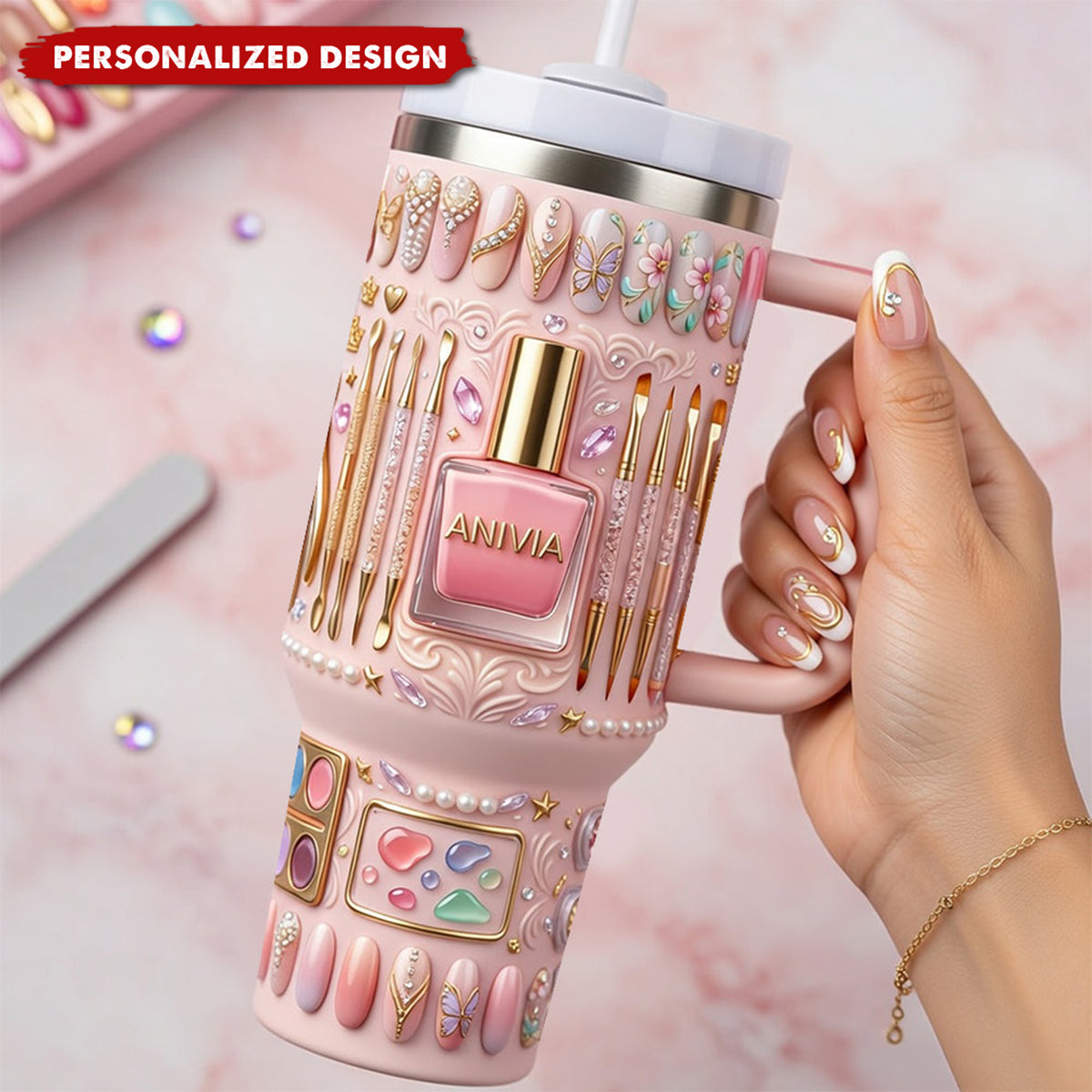 Personalized Nail Artist Tumbler-Gifts For Her