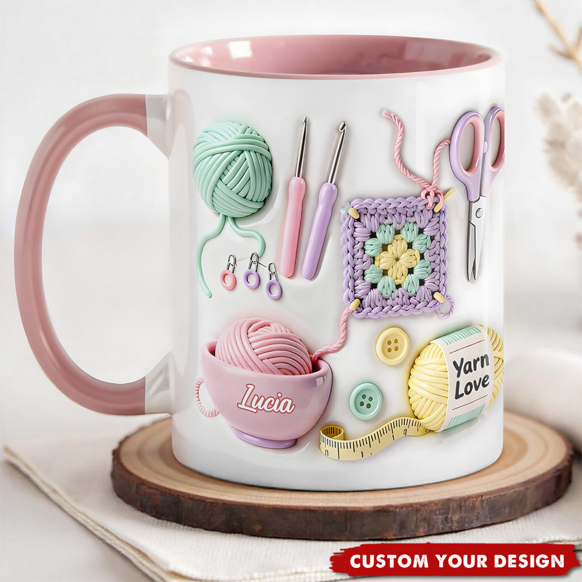 Personalized Custom Accent Mug, Gift For Crafters And Creative Souls