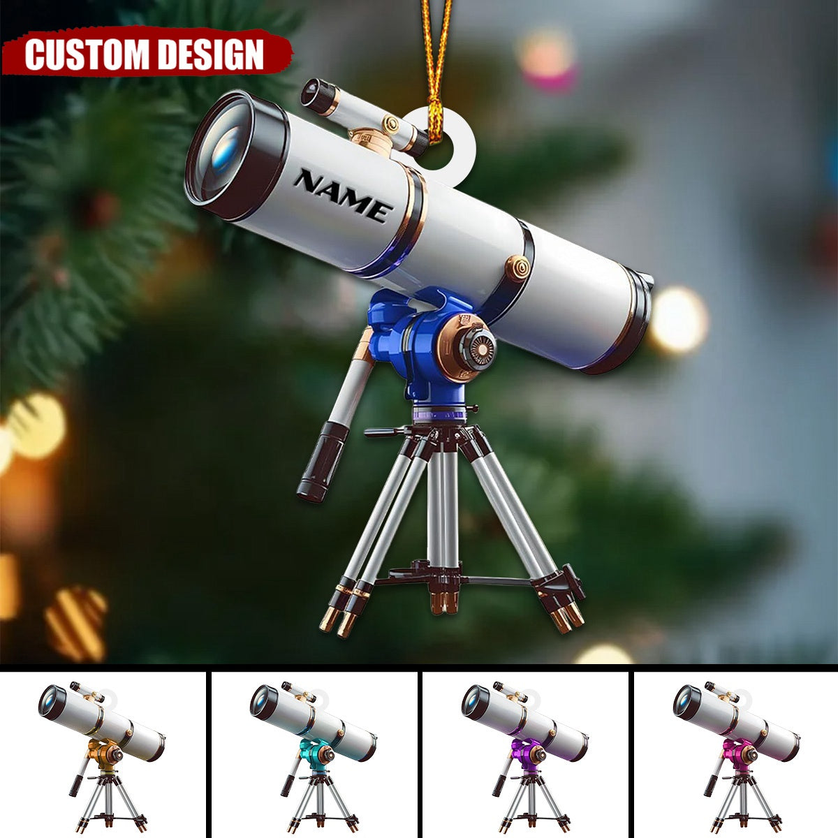 Personalized Telescope Christmas Ornament-2024 New Release