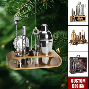 Personalized Bartender Acrylic Christmas Ornament - Gift For Bartender