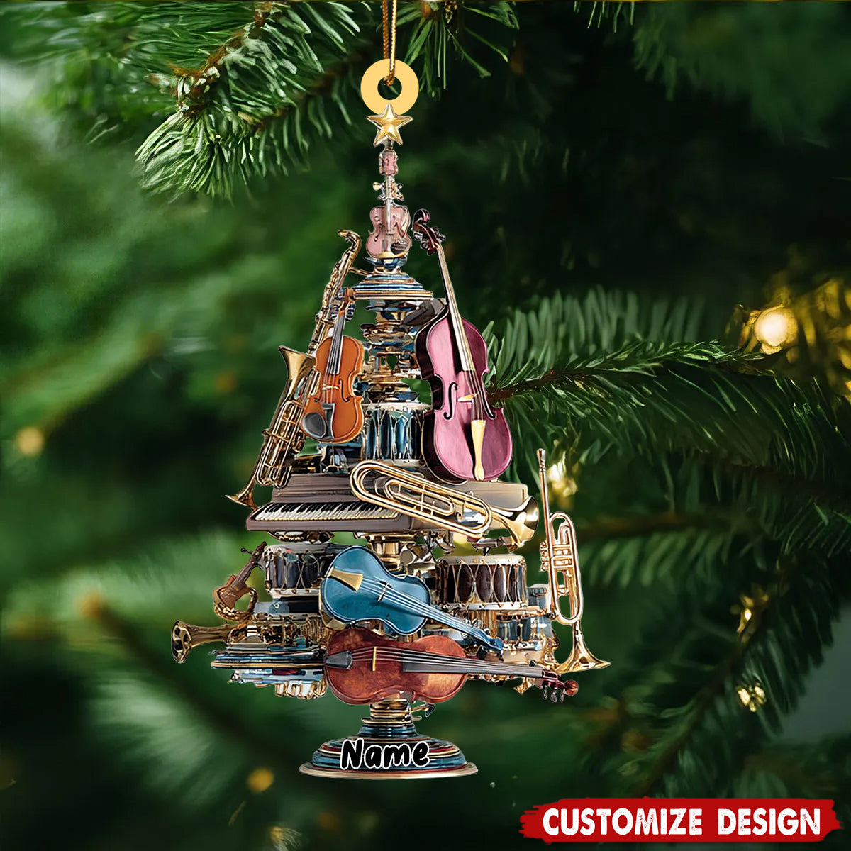Personalized Violin Christmas Ornament - Gift For Music Lover