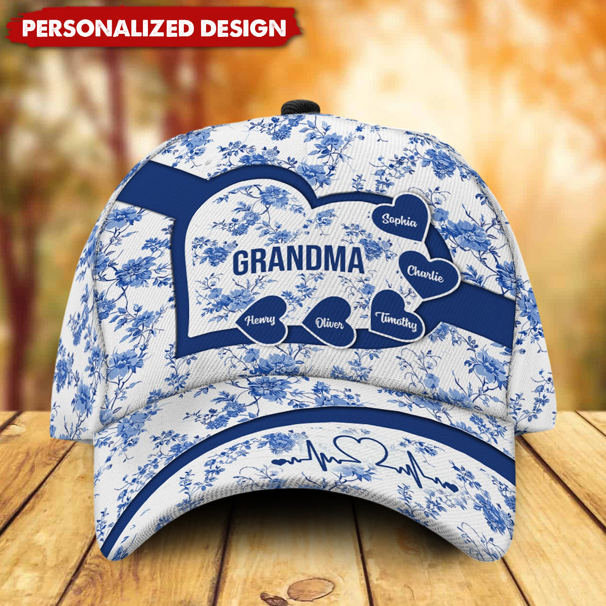 Grandma Floral Version - Personalized Classic Cap