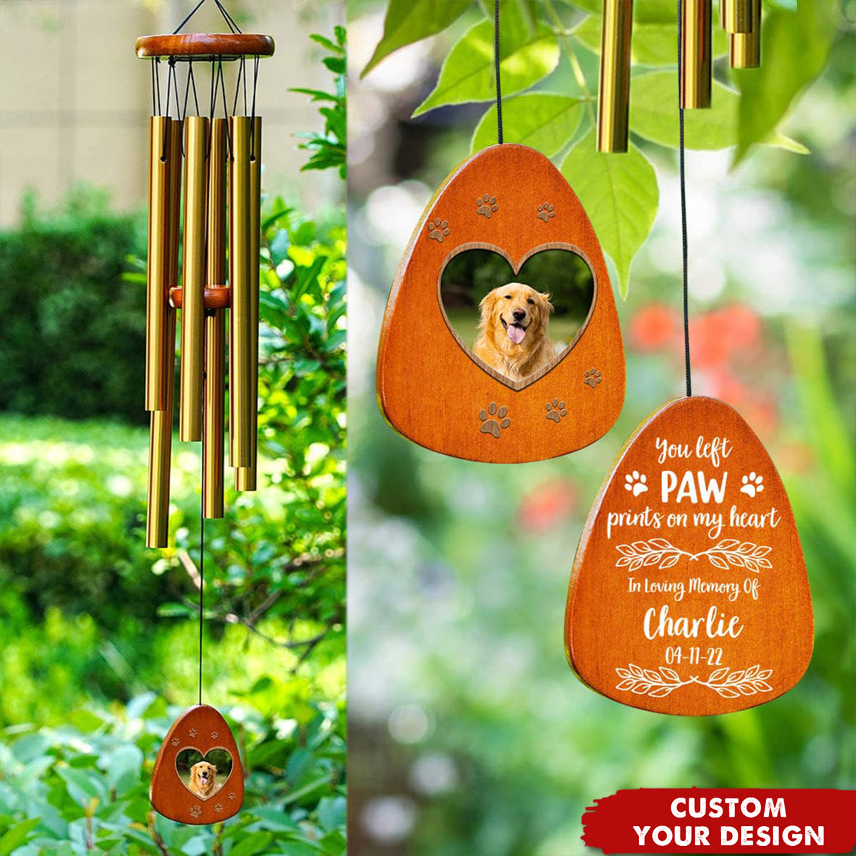 In The Loving Memory Custom Photo Wind Chimes Personalized Gifts For Pet Lover