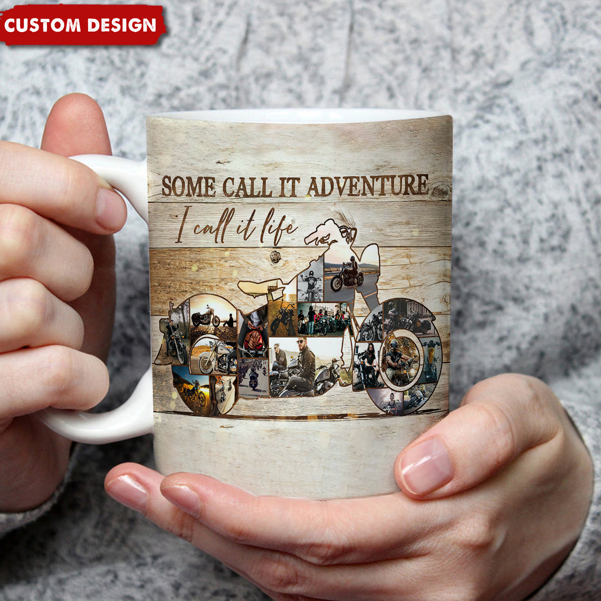 I Call It Life - Motorcycle Photo Collage Personalized Mug