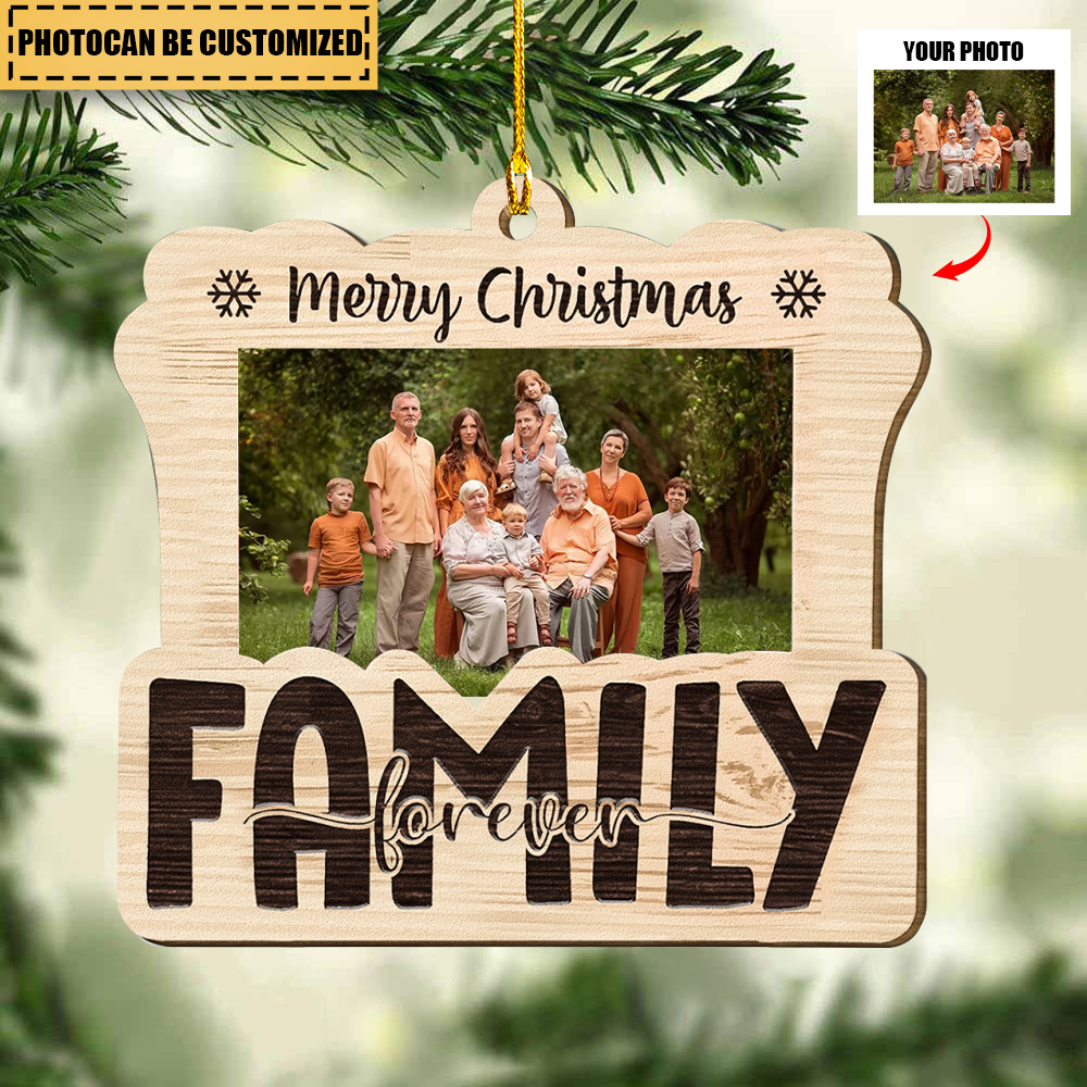 Personalized Custom Wood Ornament - Christmas Gift For Family