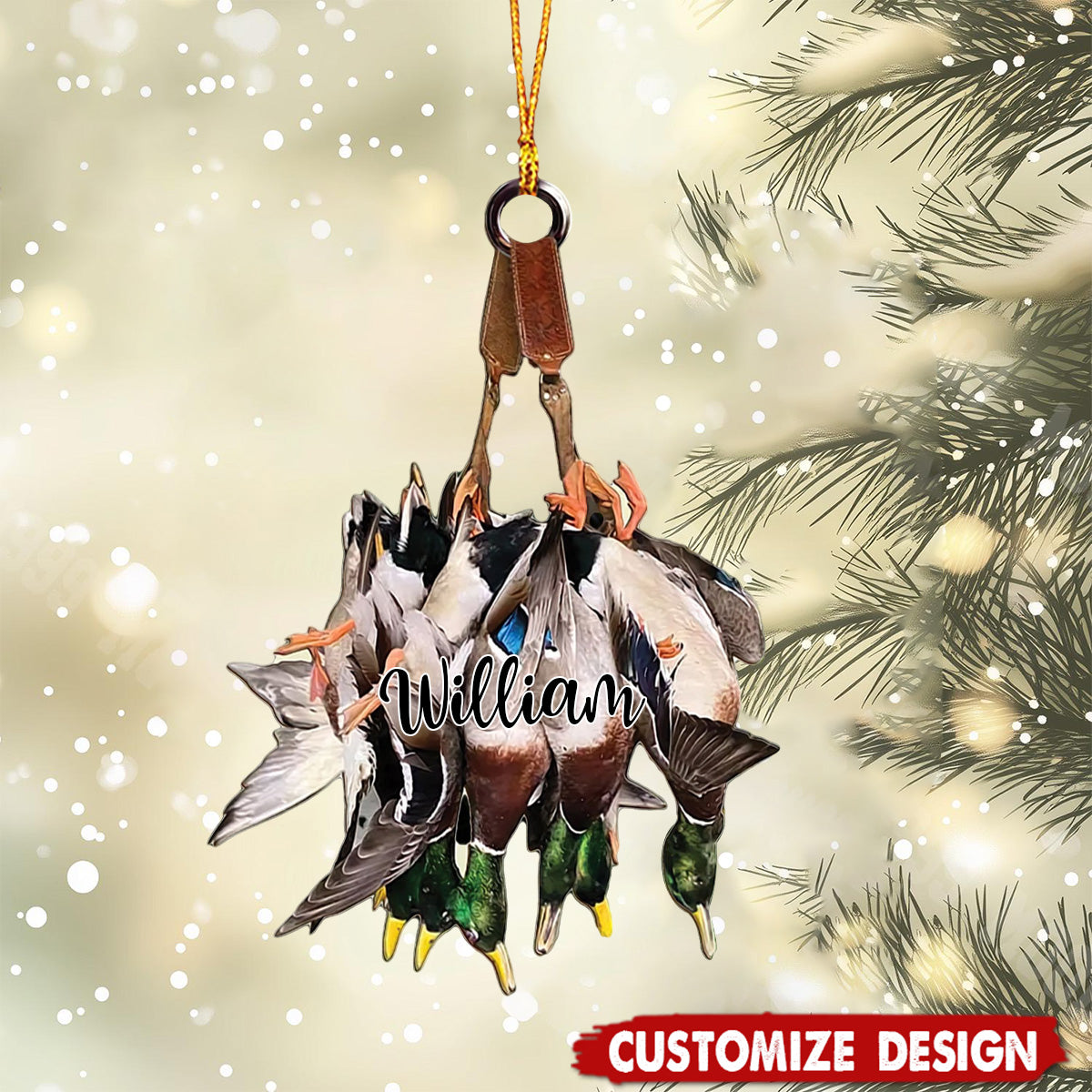 Personalized Duck Hunting Christmas Ornament-2024 New Release