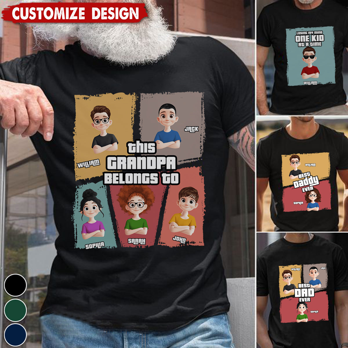 This Grandpa Belongs To - Personalized Shirt