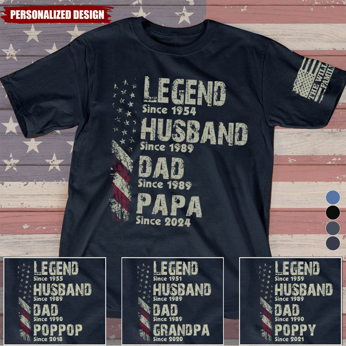 Personalized Legend Husband Dad Papa Since Father's Day Shirt