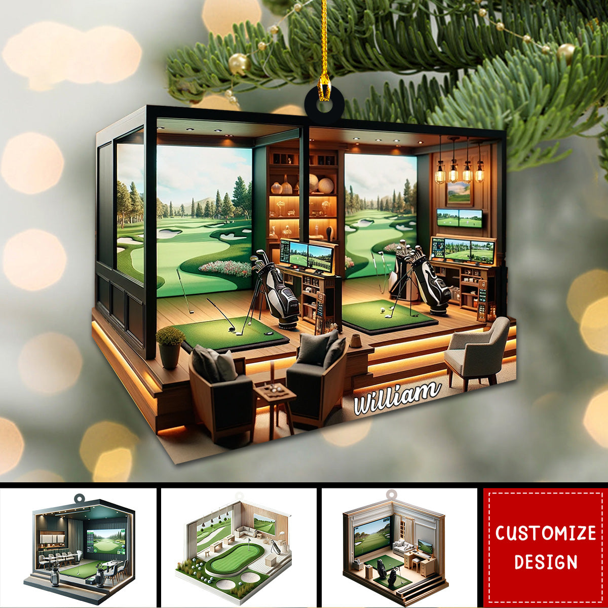 Personalized Indoor Golf Ornament-Gifts For Golf Lover-2024 New Release