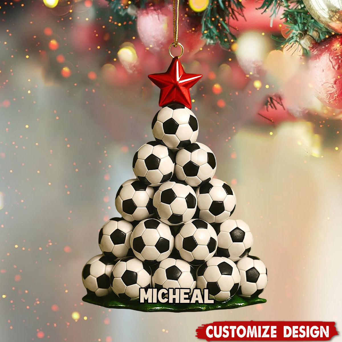 Personalized Soccer Christmas Ornament Great Gift Idea For Soccer Players Soccer Christmas Soccer