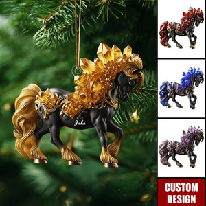 Personalized Horse Style Ornament - Gift For Horse Riding Lovers