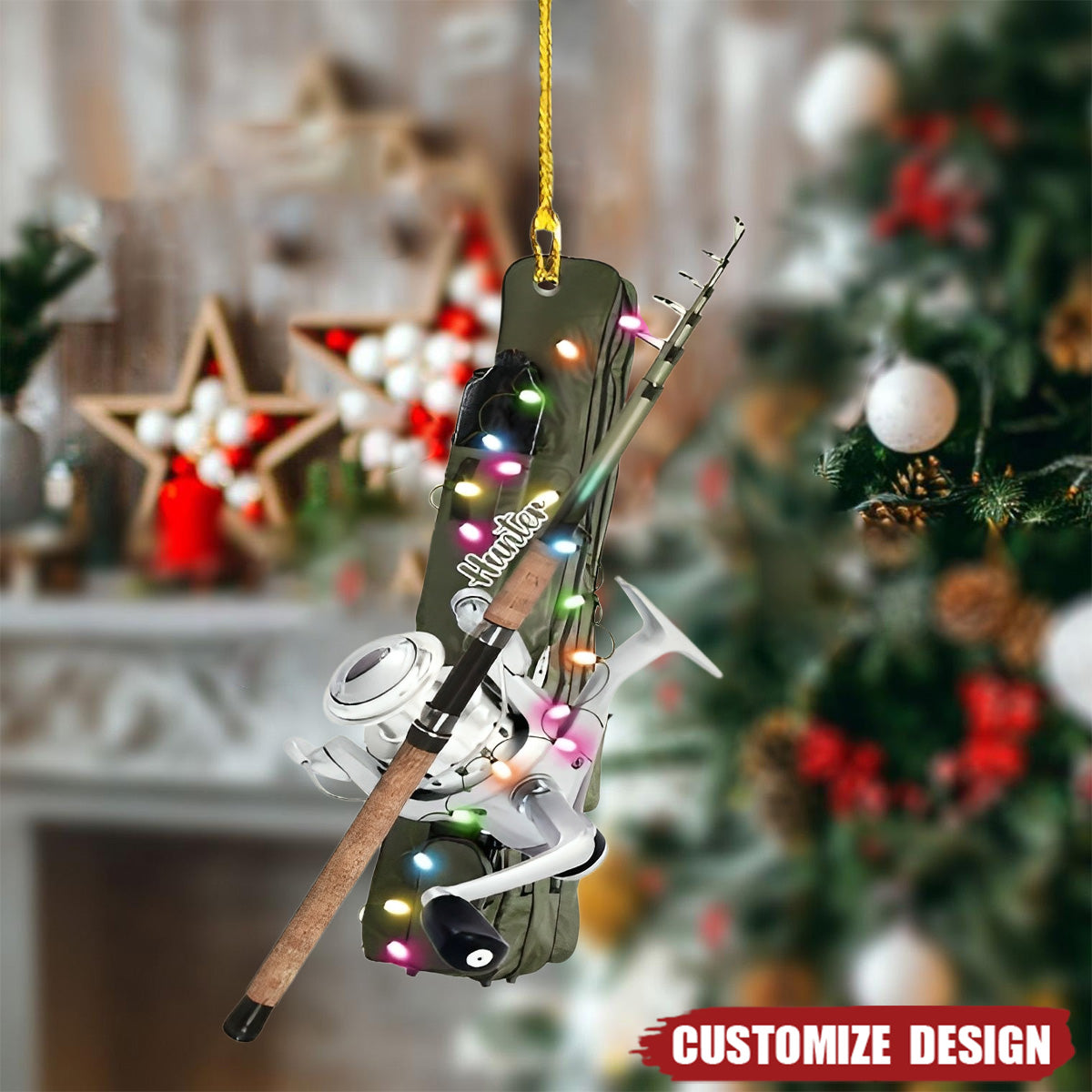 Personalized Fishing Tools Christmas Xmas Tree Ornament