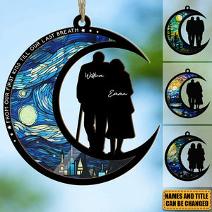 From Our First Kiss Till Our Last Breath - Personalized Suncatcher Ornament