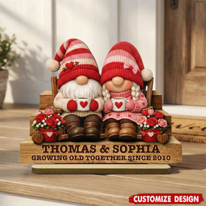 Personalized Wooden Couple Plaque - Everlasting Love Valentine Gift for Lovers