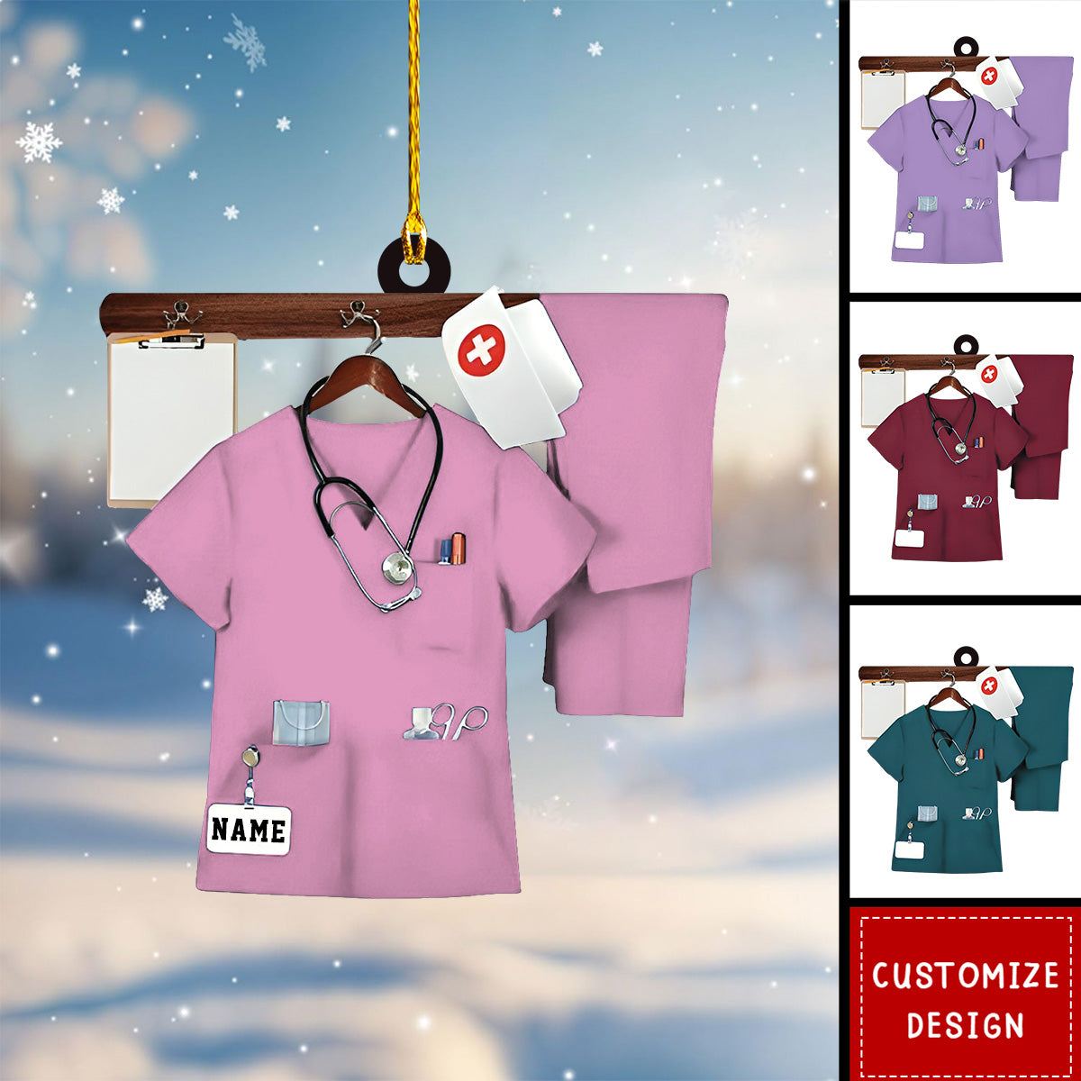 Personalized Nurse Christmas Ornament - 2024 New Release