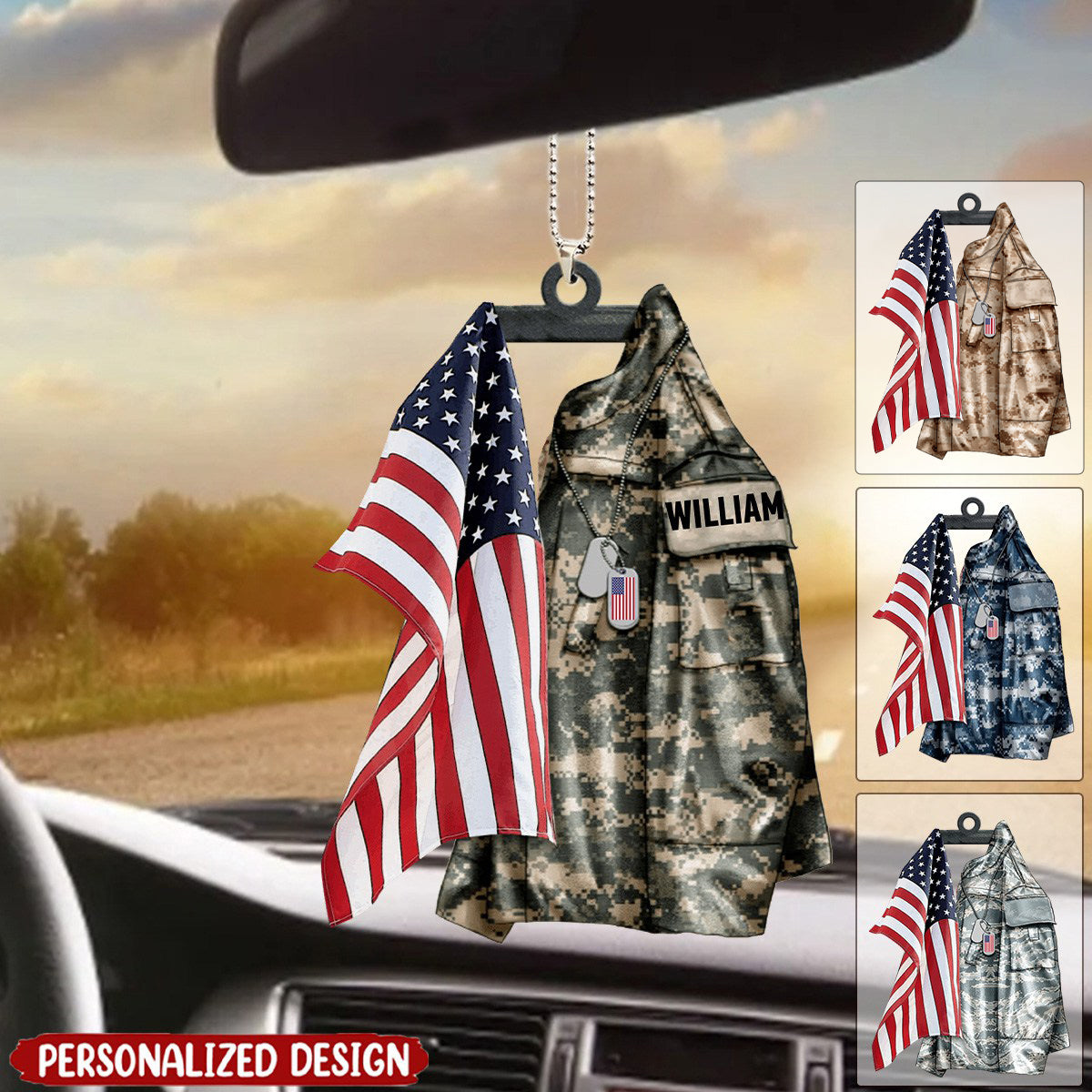 U.S Airforce/Navy/Army Hanging Ornament-Personalized Car Hanging Ornament