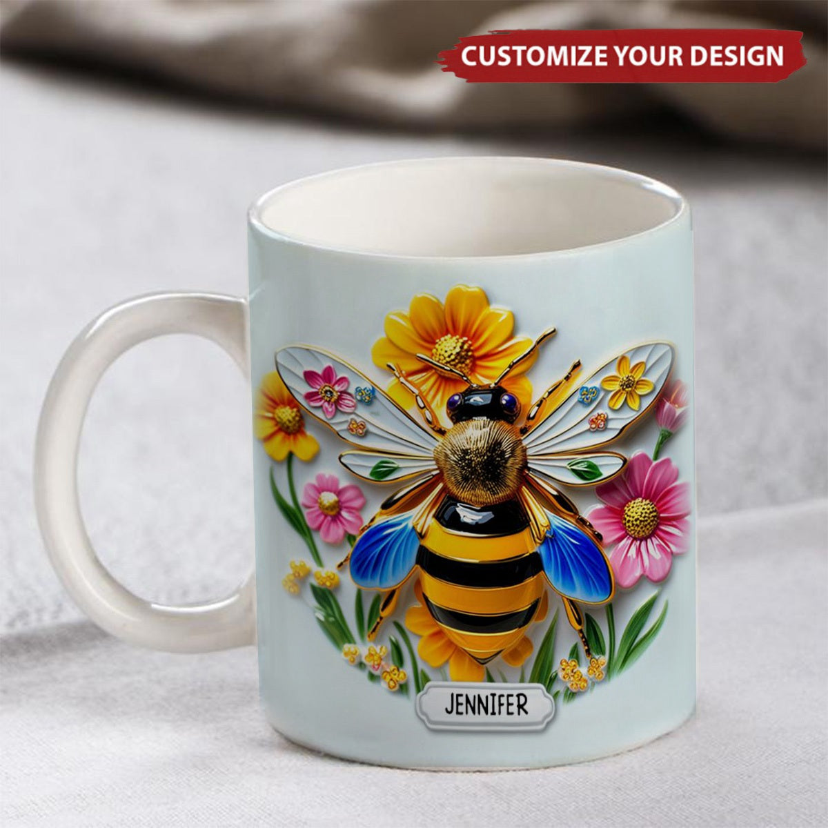 Personalized Hummingbird Gardening Accent Mug
