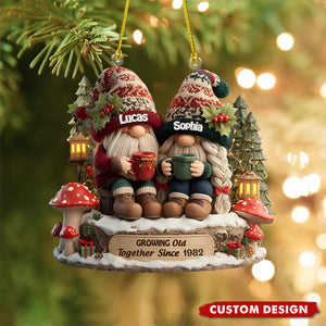 Personalized Going Old Together Couple Christmas Ornament, Custom Couple Decor, Anniversary for Husband Wife