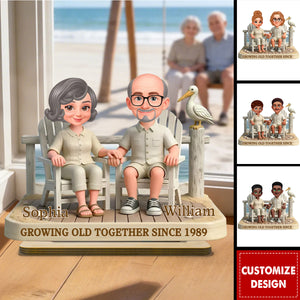 Growing Old Together-Personalized Couple Wooden Plaque