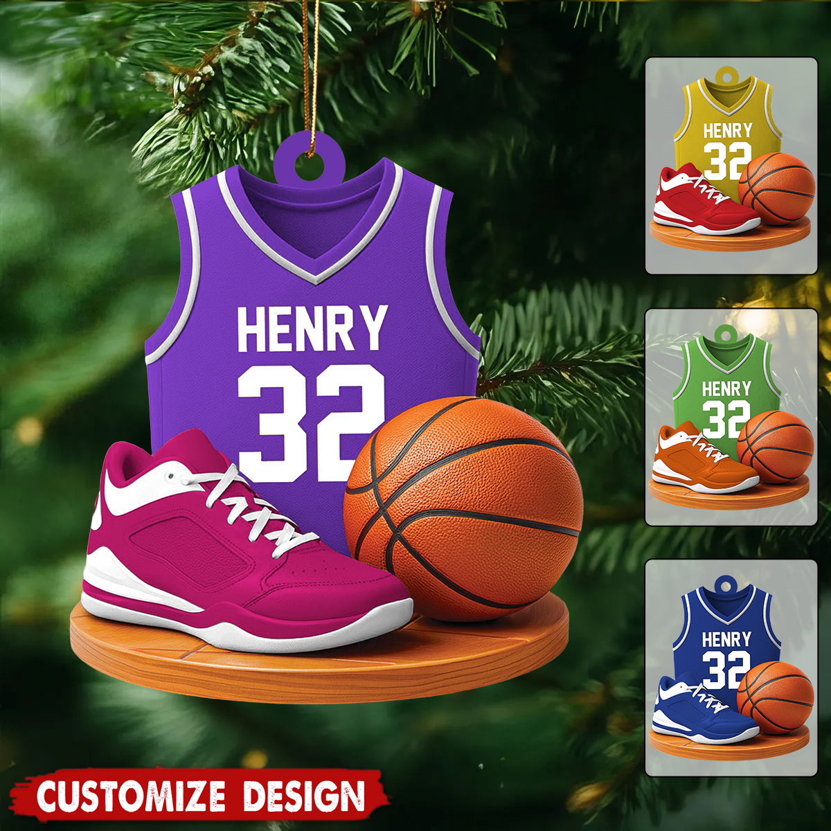 Personalized Basketball Christmas Ornaments, Custom Basketball Players Acrylic Ornament, Basketball Keepsake, Basketball Gift For Him