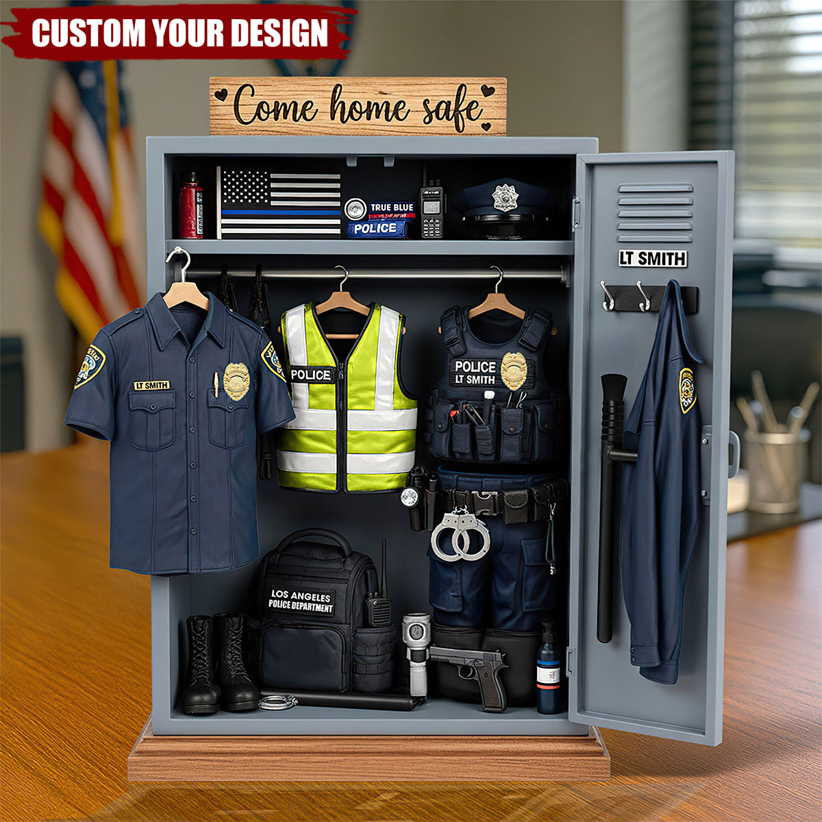 Police Personal Locker Acrylic Plaque - Personalized Gifts For Police Officer