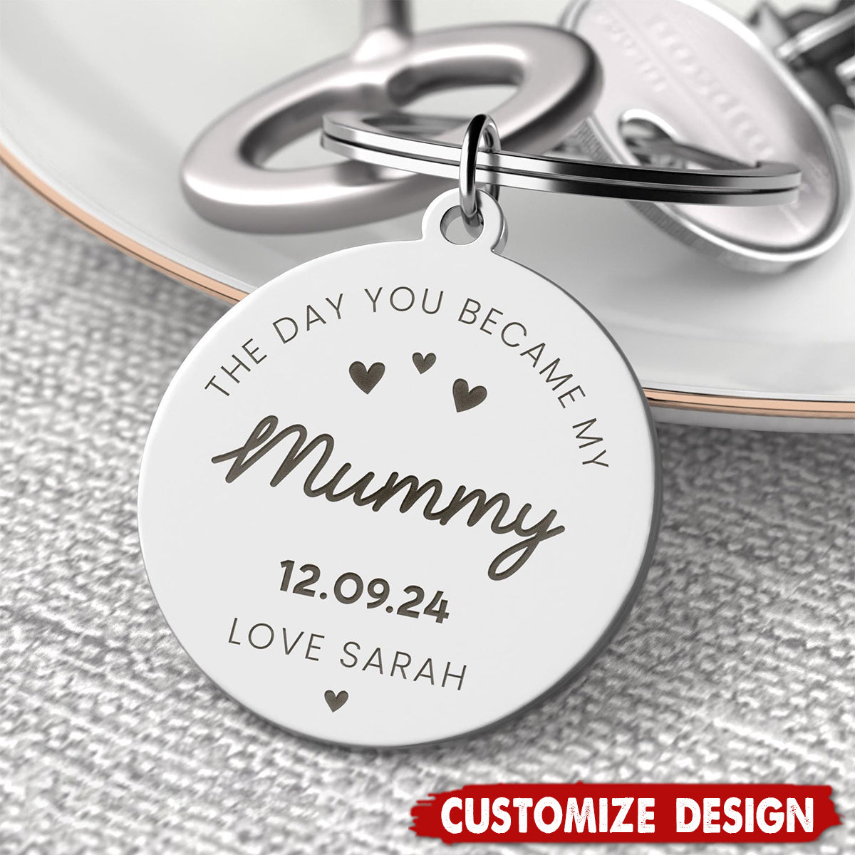 Day You Became My Mummy Keyring - Mother's Day Gift For Mom Grandma