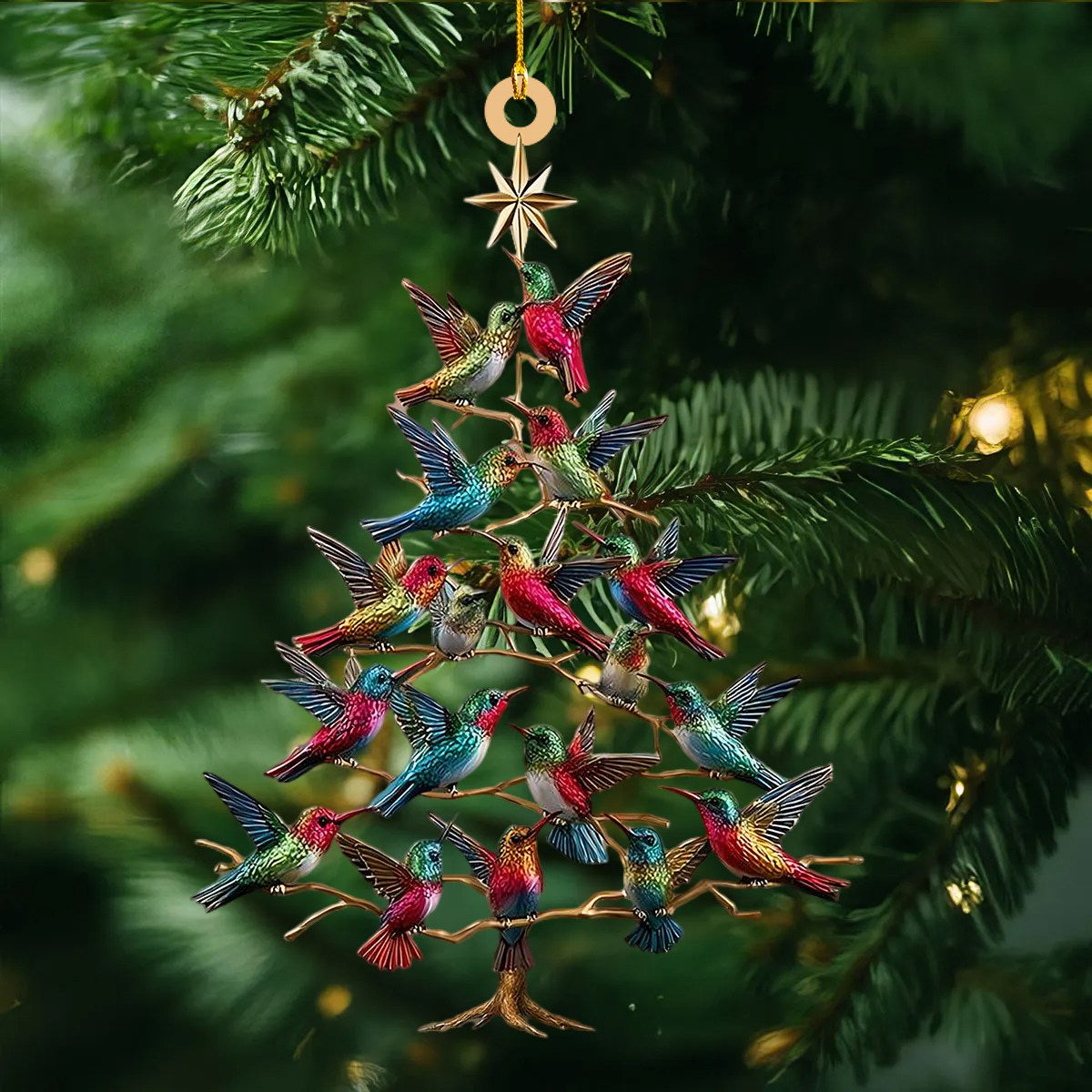Hummingbird Tree Ornament - Bird Lover Gift