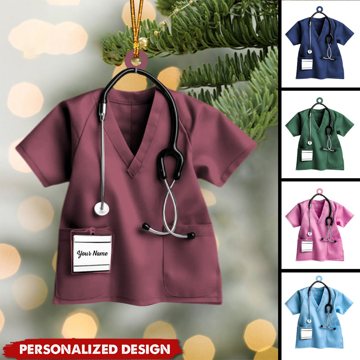 Personalized Scrubs Nurse Ornament-Gifts For Healthcare Workers-2024 New Release