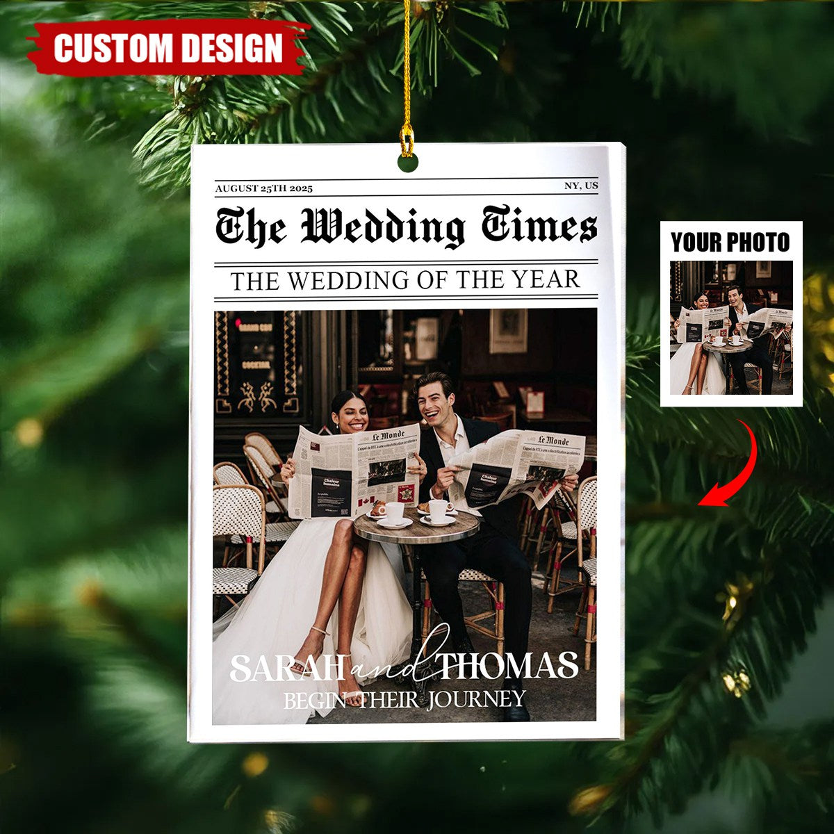 The Wedding Of The Year - Personalized Photo Ornament - Gifts For Couple