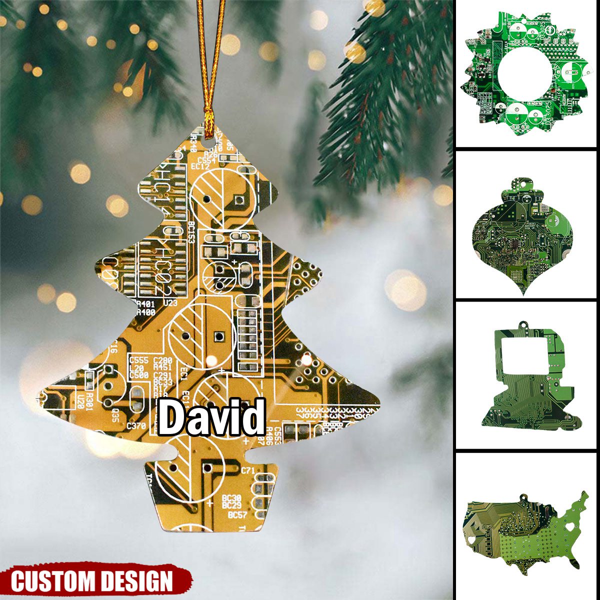 2024 New Release Personalized Circuit Board Computer Ornament