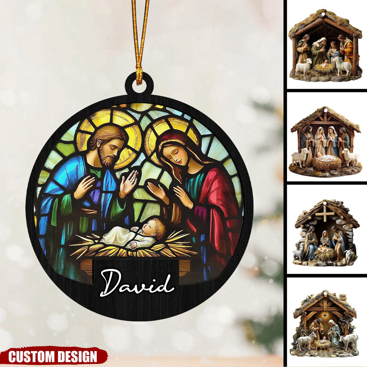 Personalized  Nativity Scene Christmas Ornament-2024 New Release