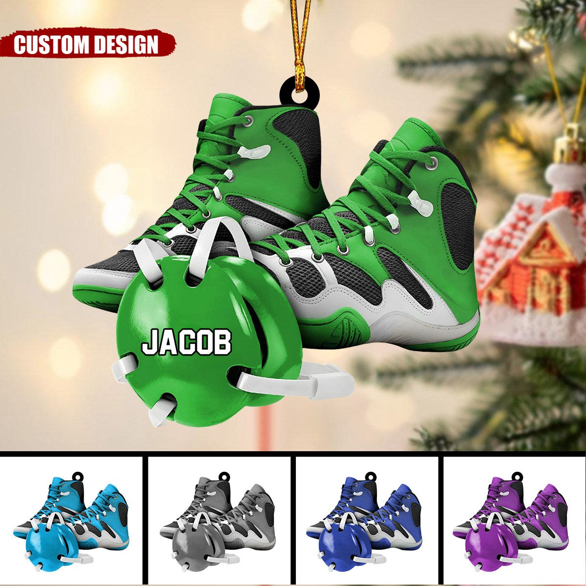 Personalized Wrestling Christmas Ornament Gift For Wrestling Lovers