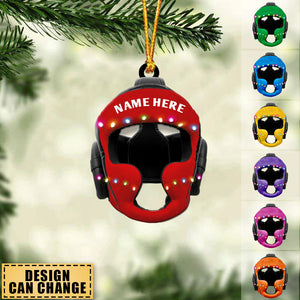 Wrestling Helmet - Personalized Acrylic - Personalized Christmas Ornament - Gift For Wrestling Lover