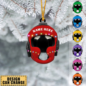 Wrestling Helmet - Personalized Acrylic - Personalized Christmas Ornament - Gift For Wrestling Lover