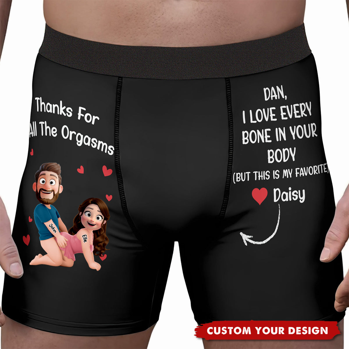 I Love Every Bone In Your Body But This Is My Favorite - Personalized Men's Boxer Briefs