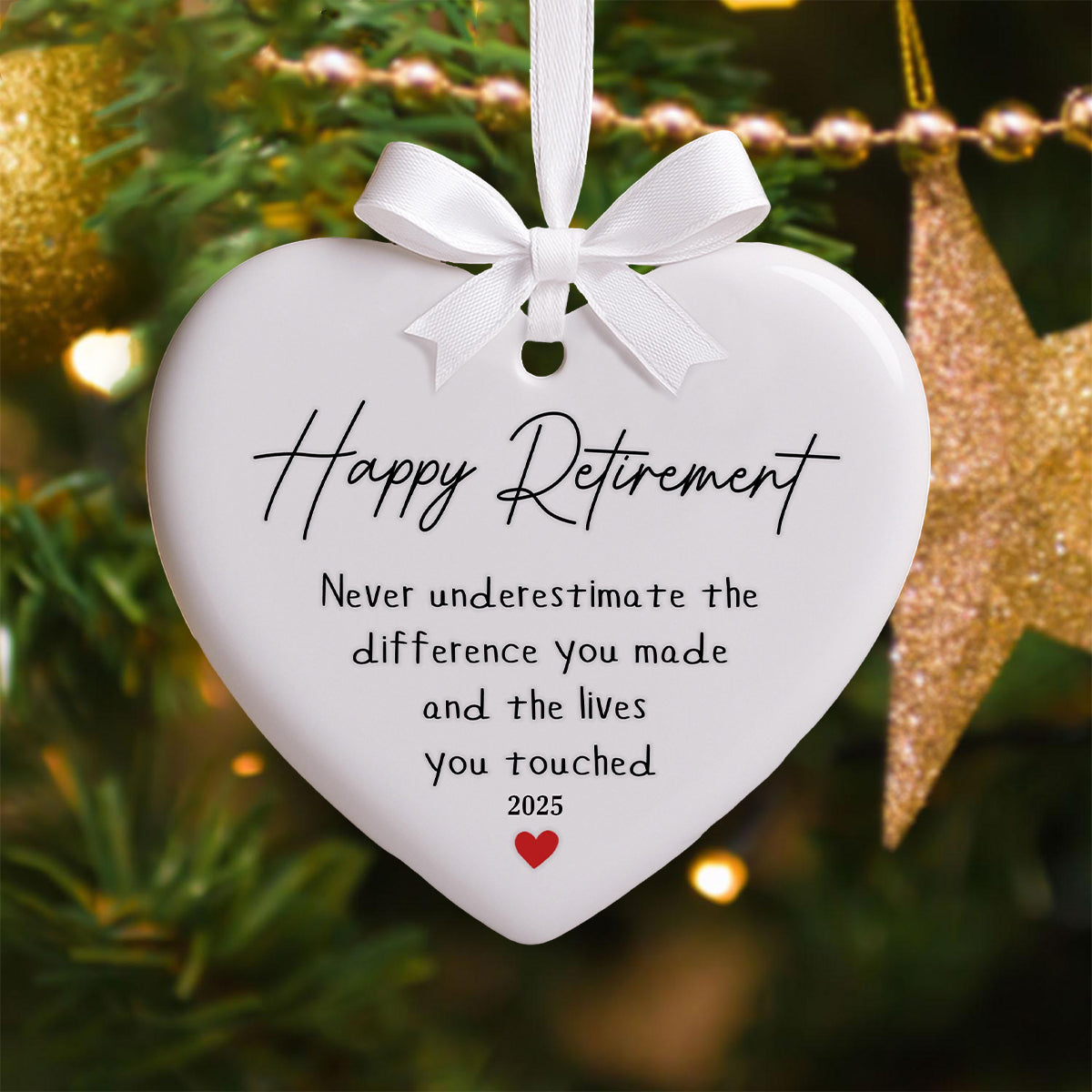 Retirement Ceramics Christmas Ornament Gifts-Gift for Retiree