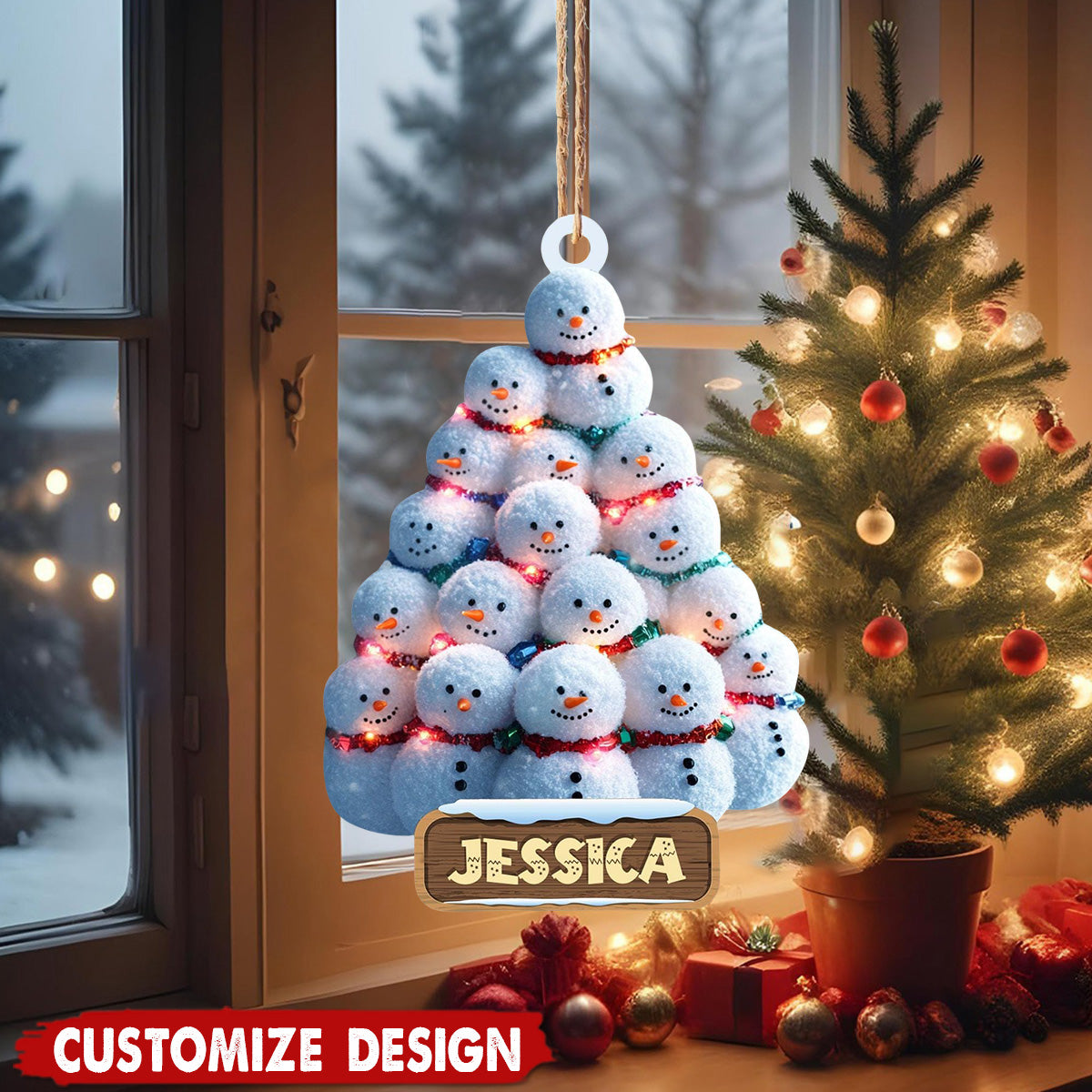 Personalized Snowman Christmas Ornament-2024 New Release