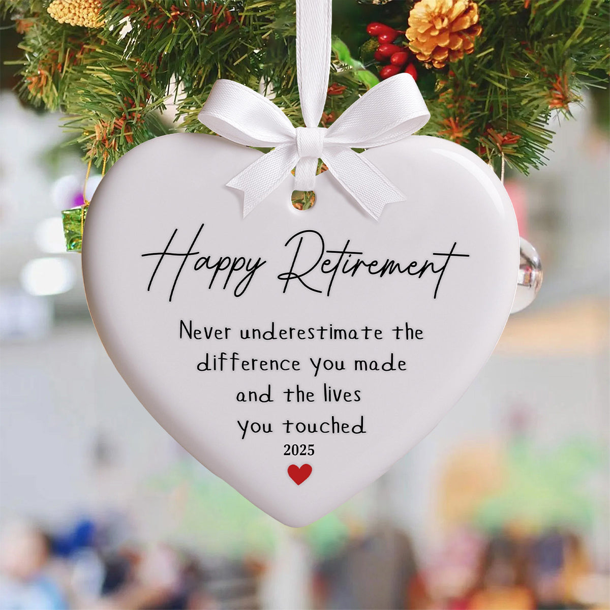 Retirement Ceramics Christmas Ornament Gifts-Gift for Retiree