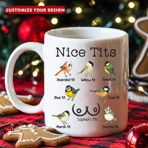 Personalized Christmas Birthday Gifts For Wife, Coworkers, Friends, Boss - Custom Mug - Chirpy Mornings Start Here