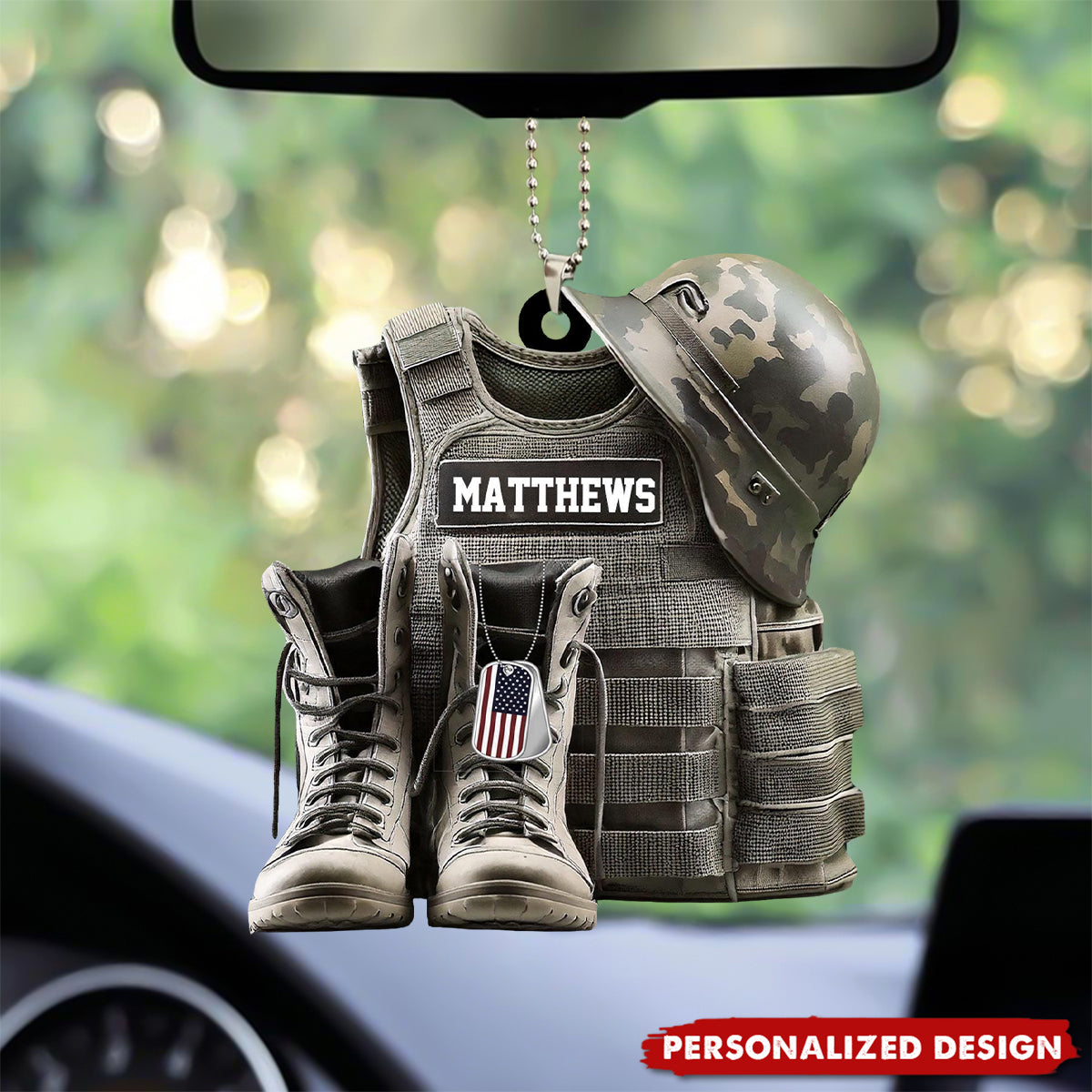 Personalized Veteran Military Christmas Ornament-Gift For Dad Grandpa