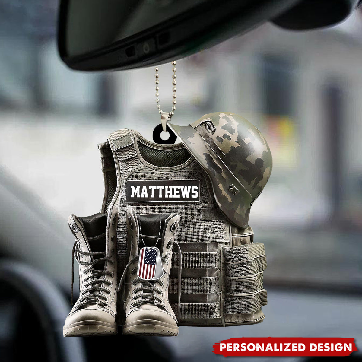 Personalized Veteran Military Christmas Ornament-Gift For Dad Grandpa