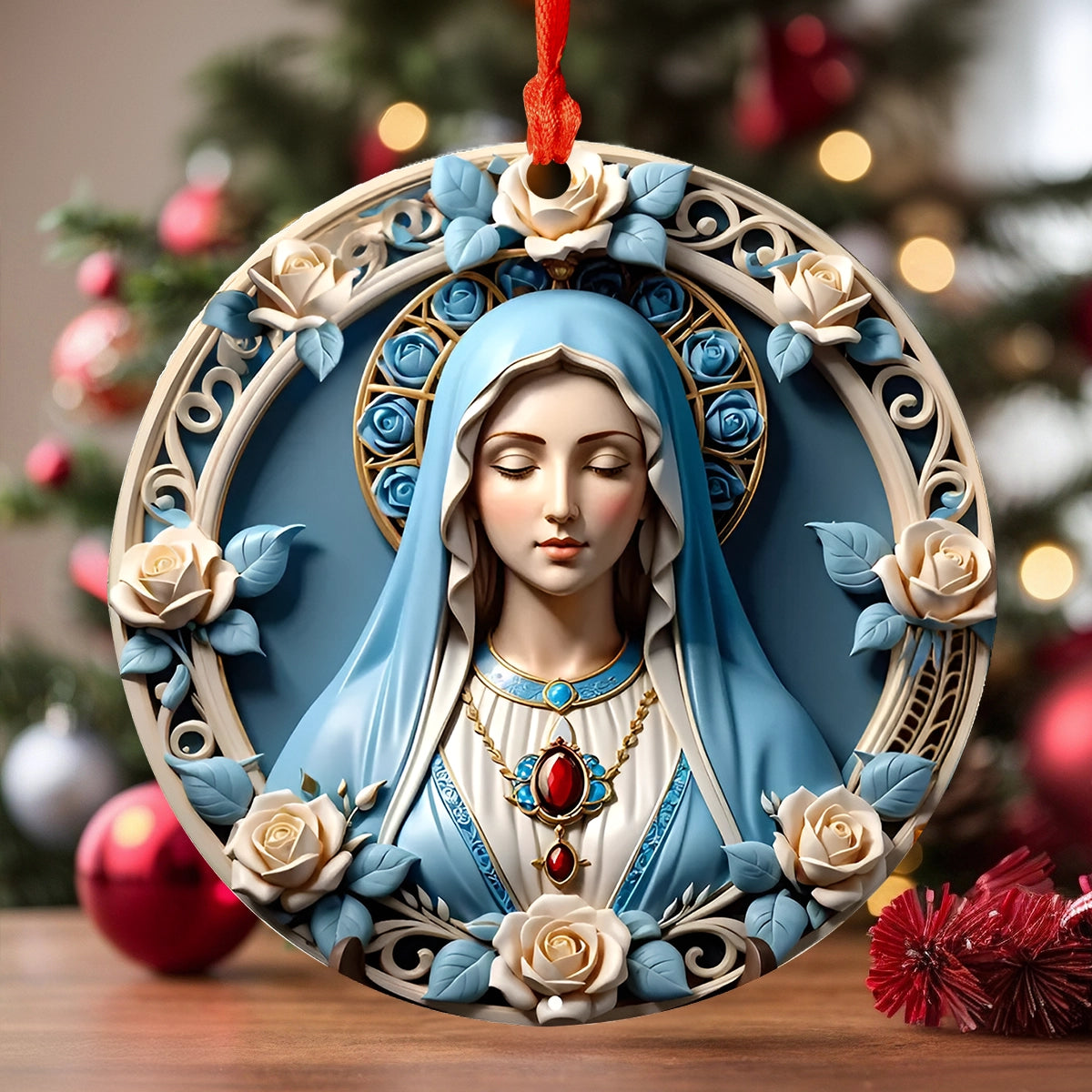 Blessed Virgin Mary Ornament - Gifts for Religious People