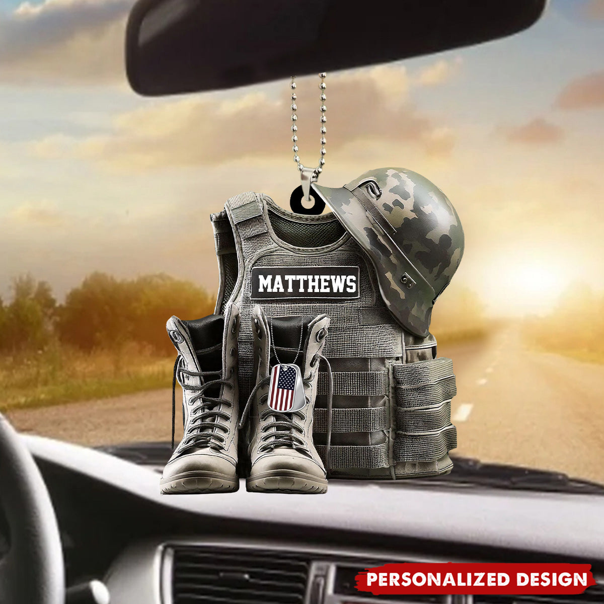 Personalized Veteran Military Christmas Ornament-Gift For Dad Grandpa