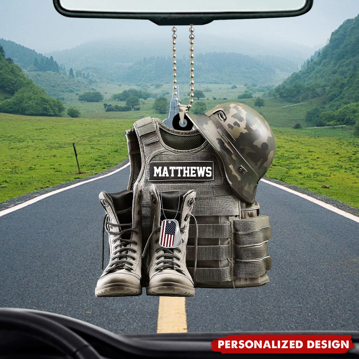 Personalized Veteran Military Christmas Ornament-Gift For Dad Grandpa